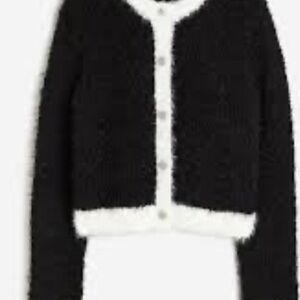 Chic Black and White Cardigan